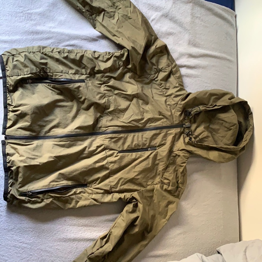 Zara army green Windbreaker jacket Large
